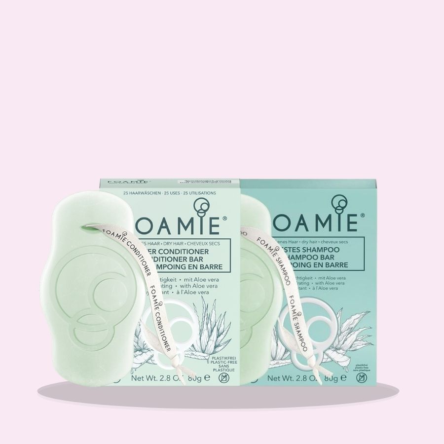 Foamie Aloe You Vera Much Shampoo and Conditioner Bar Twin Pack
