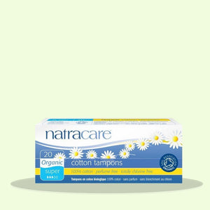 Image of Natracare Super Non-Applicator Organic Cotton Tampons