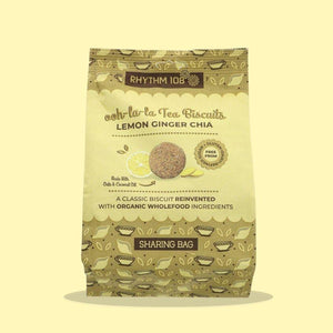 Image of Rhythm108 Lemon Ginger Chia Tea Biscuits