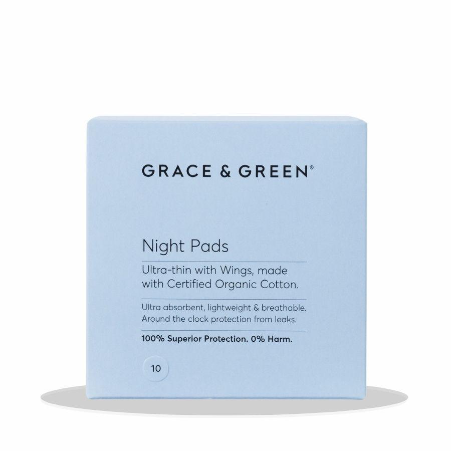 Image of Grace & Green Organic Night Pads with Wings