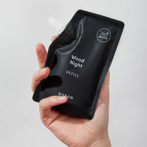 Haan Hand Sanitizer Refill Pouch Wood Night