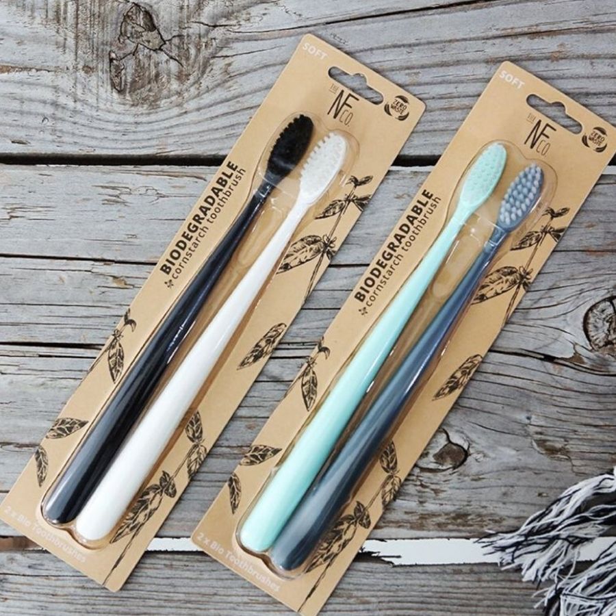 NFco Twin Pack Bio Toothbrush Pirate Black & Ivory Desert